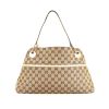 Gucci Eclipse handbag in beige logo canvas and off-white leather - 360 thumbnail