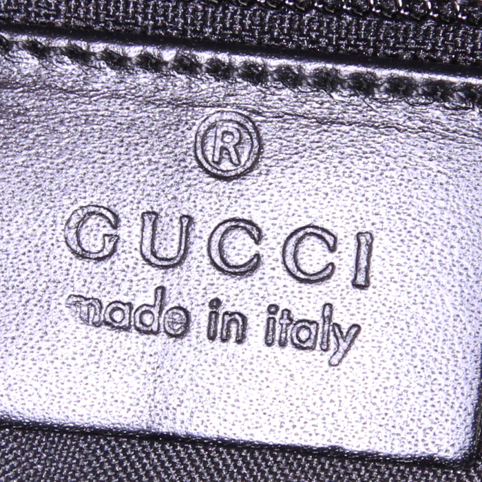 Borsa Gucci in tela monogram nera e pelle nera - Detail D3