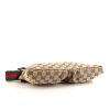 Gucci clutch-belt in beige monogram canvas and brown leather - Detail D4 thumbnail