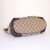 Gucci Sukey medium model handbag in beige monogram canvas and brown leather - Detail D5 thumbnail