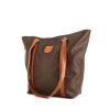 Shopping bag Celine Vintage in tela monogram cerata marrone e pelle marrone - 00pp thumbnail