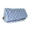 Bolso de mano Louis Vuitton Neo Speedy en denim azul y cuero natural - Detail D4 thumbnail