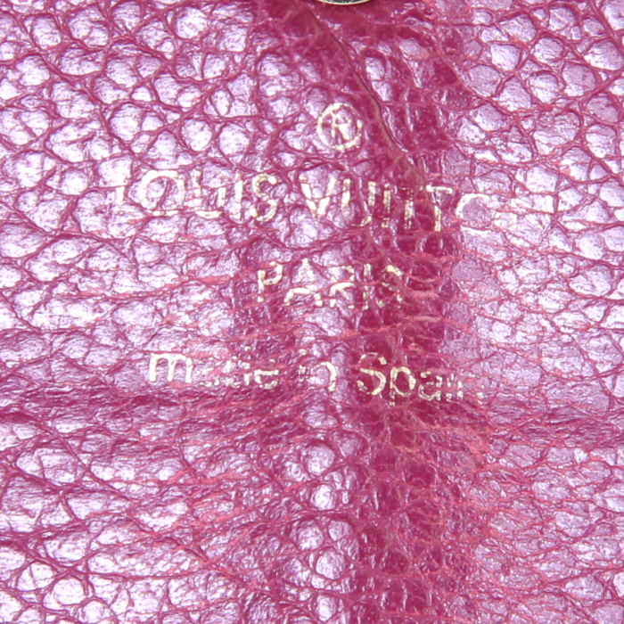 Portafogli Louis Vuitton Sarah in pelle monogram con stampa rosa - Detail D3