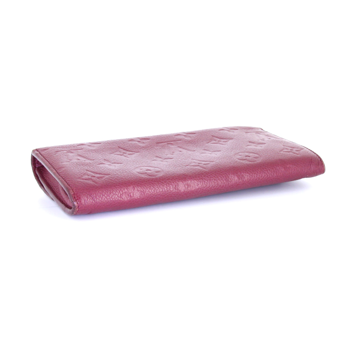 Louis Vuitton Sarah wallet in pink empreinte monogram leather - Detail D4