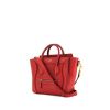 Celine Luggage Nano handbag in red grained leather - 00pp thumbnail