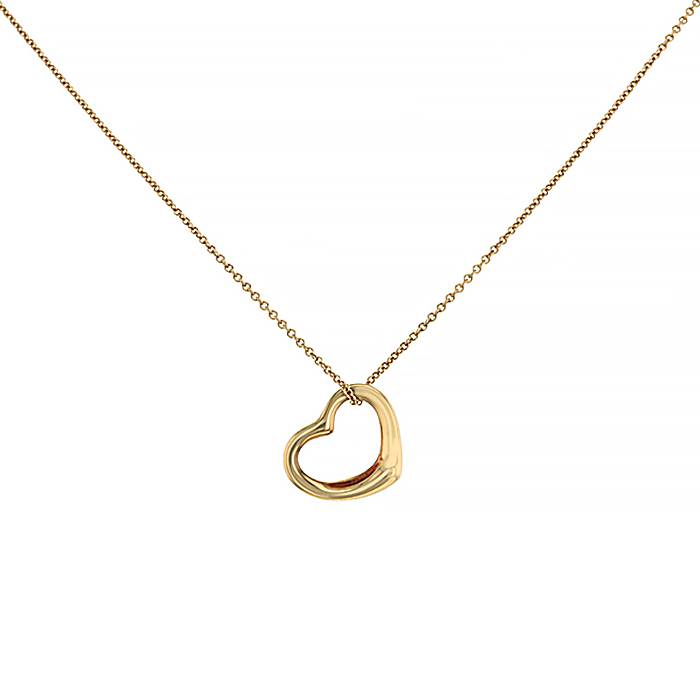 Elsa Peretti Open Heart Pendant in Silver and 18K Rose Gold, Extra Mini,  Gold And Silver Necklace