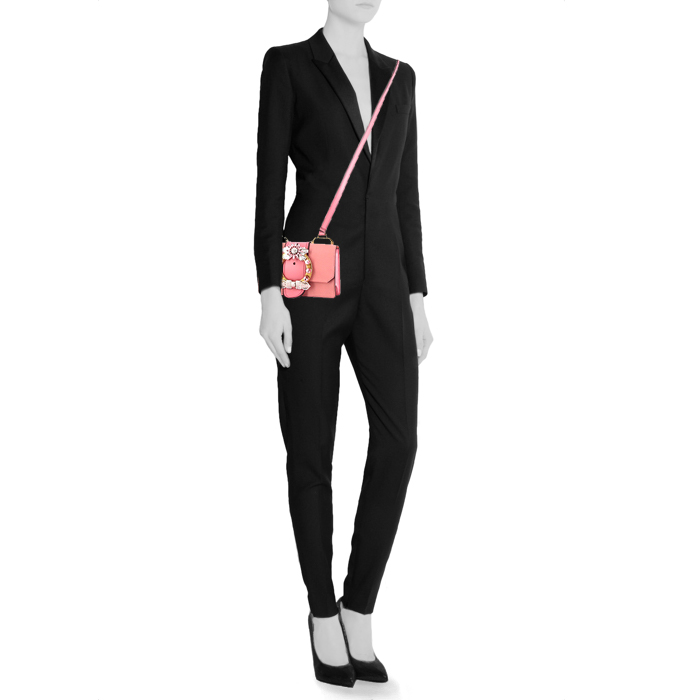 Miu Miu Lady shoulder bag in pink leather - Detail D1