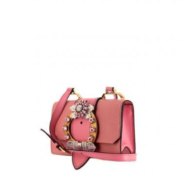 Bolso bandolera Miu Miu Lady en cuero rosa