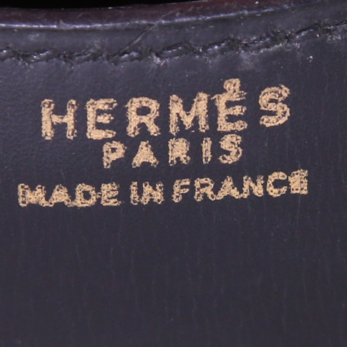 Hermes Constance handbag in black box leather - Detail D4