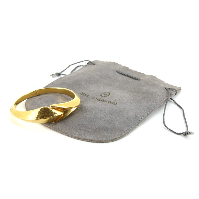 Bracelet jonc Lalaounis en or jaune 22 carats - Detail D2