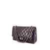 Chanel 2.55 shoulder bag in purple patent quilted leather - 00pp thumbnail