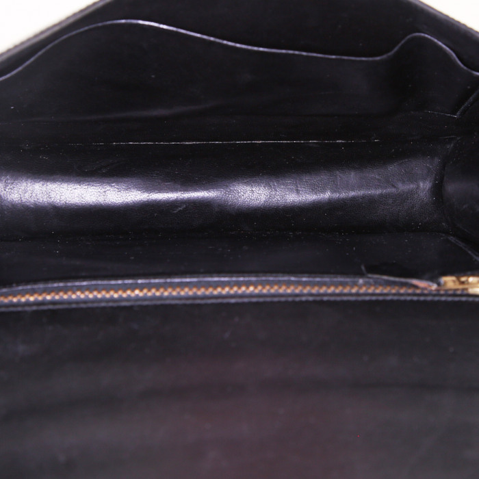 Bolso de mano Hermes Constance en cocodrilo porosus negro - Detail D3