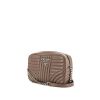 Prada Diagramme shoulder bag in grey quilted leather - 00pp thumbnail