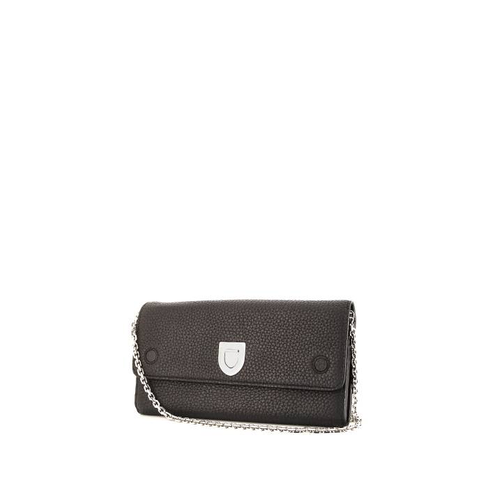sac/pochette dior diorama wallet on chain en cuir grainé noir