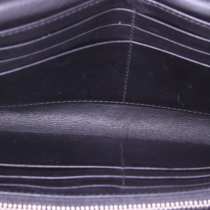 Dior Diorama Wallet on Chain handbag/clutch in black grained leather - Detail D3