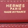 Hermes Annie handbag/clutch in burgundy and brown leather - Detail D4 thumbnail