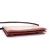 Hermes Annie handbag/clutch in burgundy and brown leather - Detail D5 thumbnail