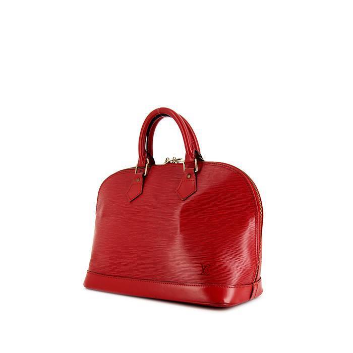 Louis Vuitton Alma Small Model Handbag in Red EPI Leather