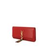 Saint Laurent Kate Pompon pouch in red leather - 00pp thumbnail