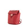 Mochila Chanel Timeless en cuero acolchado color frambuesa - 00pp thumbnail