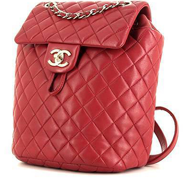 Timeless Chanel Limited Edition Quilted Red Bag With Charms
