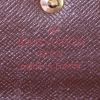 Portafogli Louis Vuitton Sarah in tela a scacchi marrone e pelle marrone - Detail D3 thumbnail