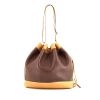 Bolso para llevar al hombro Hermès Market en cuero bicolor marrón y beige - 360 thumbnail