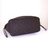 Louis Vuitton Neverfull medium model shopping bag in ebene monogram canvas Idylle and brown leather - Detail D4 thumbnail