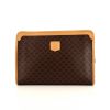 Celine pouch in brown monogram canvas and beige leather - 360 thumbnail