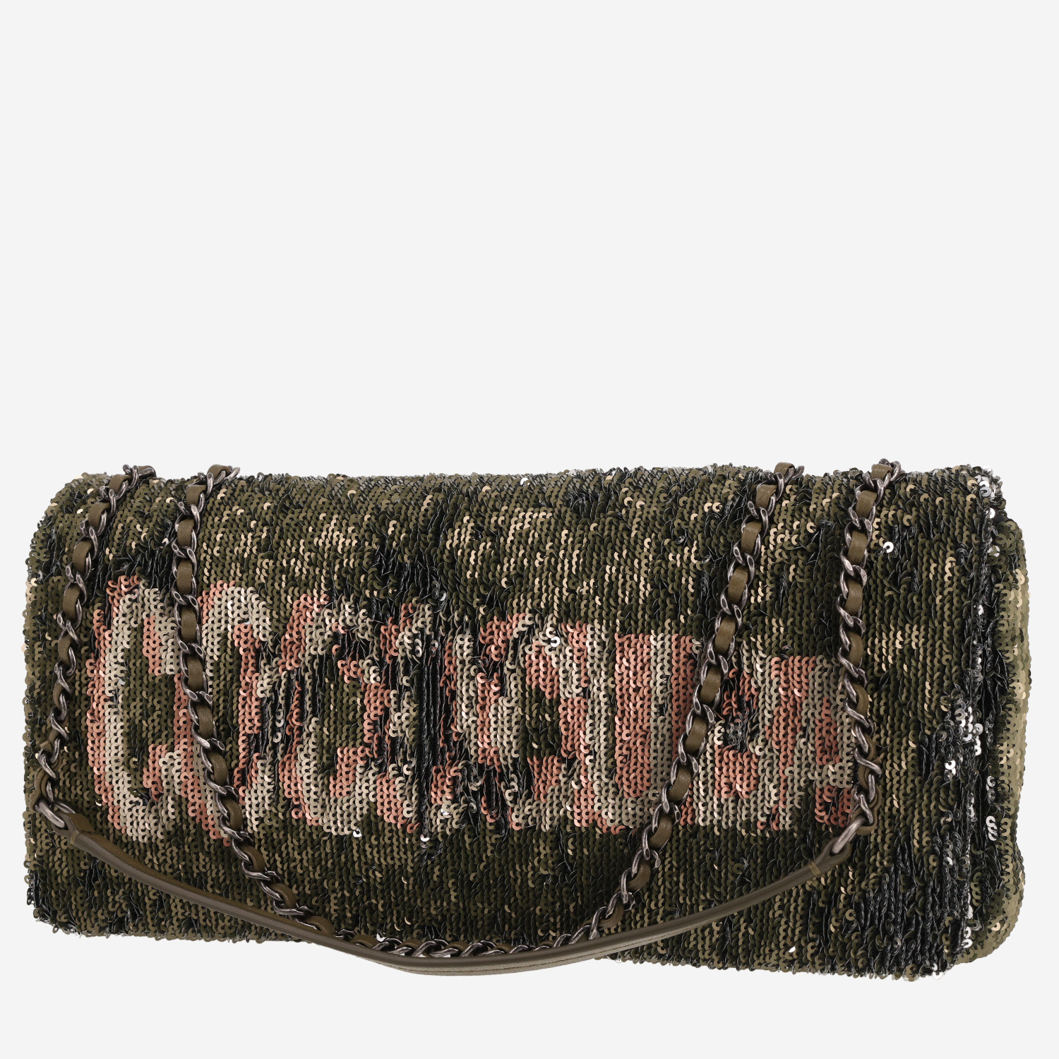 Chanel Editions Limitées Coco Club shoulder bag in khaki canvas