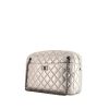 Chanel Camera handbag in silver quilted leather - 00pp thumbnail