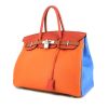 Hermes Birkin 35 cm handbag in orange, red, Bleu Hydra and fawn togo leather - 00pp thumbnail
