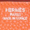 Sac à main Hermes Birkin 35 cm en cuir togo orange , rouge Bleu Hydra et fauve - Detail D3 thumbnail