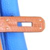 Borsa Hermes Birkin 35 cm in pelle togo arancione rossa Bleu Hydra - Detail D4 thumbnail