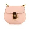 Chloé  Drew shoulder bag  in varnished pink grained leather - 360 thumbnail