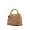 Gucci Bamboo shoulder bag in brown grained leather - 00pp thumbnail