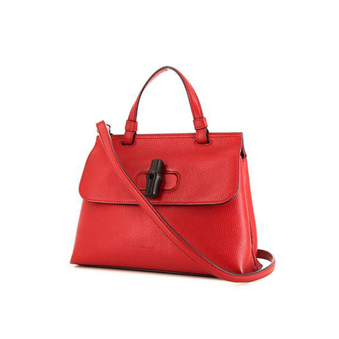 Gucci Vintage - Leather Bamboo Daily Bag - Red - Leather Handbag - Luxury  High Quality - Avvenice