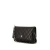 Bolso bandolera Chanel Wallet on Chain en cuero acolchado negro - 00pp thumbnail