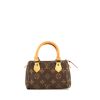 Louis Vuitton Nano Speedy handbag in brown monogram canvas and natural leather - 360 thumbnail