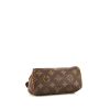 Bolso de mano Louis Vuitton Nano Speedy en lona Monogram marrón y cuero natural - Detail D4 thumbnail