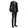 Bolsa de viaje Louis Vuitton Keepall 45 en cuero monogram huella negro - Detail D2 thumbnail