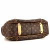 Louis Vuitton Galliera small model handbag in brown monogram canvas and natural leather - Detail D4 thumbnail