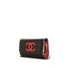 Borsa Chanel in plastico nero e pelle rossa - 00pp thumbnail
