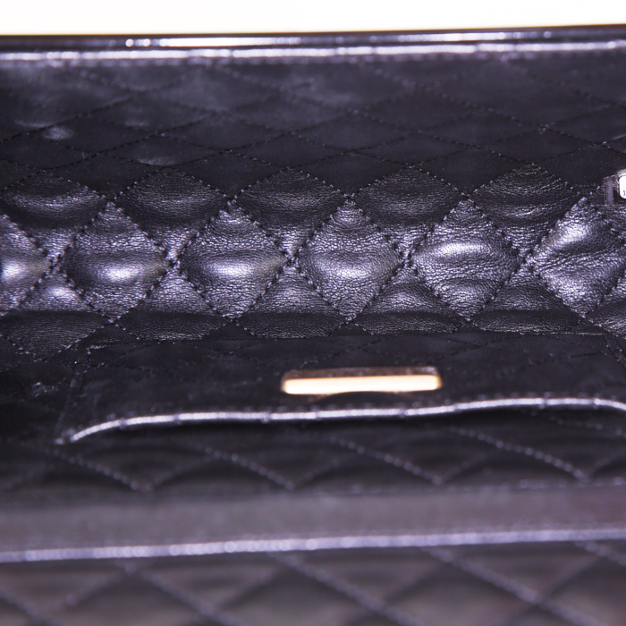 Borsa Chanel in plastico nero e pelle rossa - Detail D3