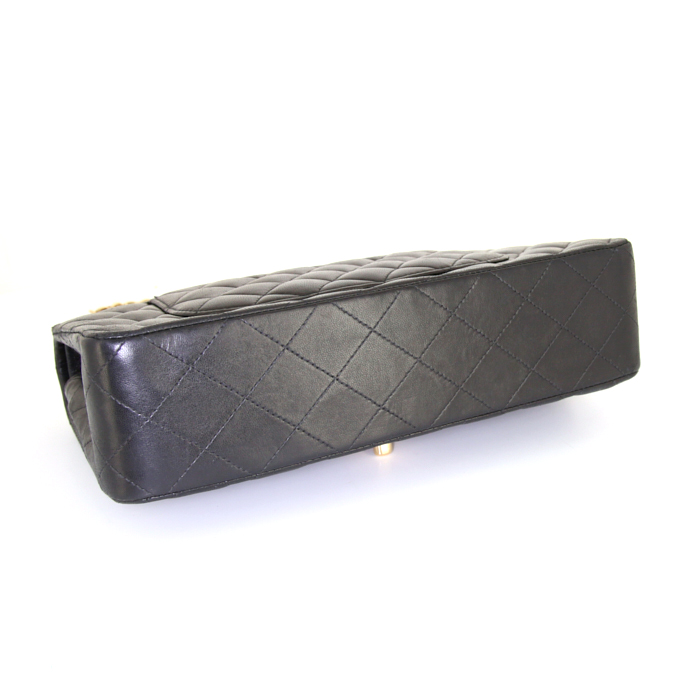 Borsa Chanel Timeless in pelle trapuntata nera e beige - Detail D5