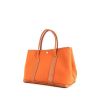 Hermes Garden shopping bag in orange canvas and orange leather - 00pp thumbnail