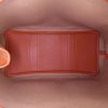 Shopping bag Hermes Garden in tela arancione e pelle arancione - Detail D2 thumbnail