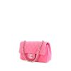 Borsa a tracolla Chanel Mini Timeless in pelle martellata e trapuntata rosa confetto - 00pp thumbnail