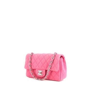 Chanel Timeless Mini shoulder bag in candy pink quilted grained leather