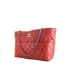 Chanel Grand Shopping shopping bag in red quilted leather - 00pp thumbnail